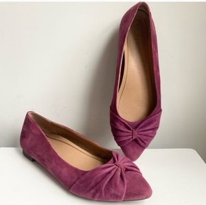 Vionic Gramercy purple suede pointed flats size 11